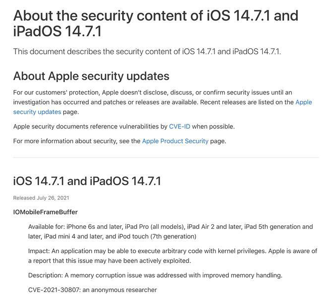 长乐苹果手机维修分享iOS 14.7.1 正式版更新内容及升级方法 